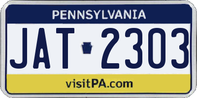PA license plate JAT2303