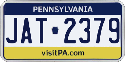 PA license plate JAT2379