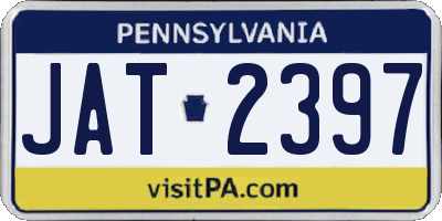 PA license plate JAT2397