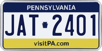 PA license plate JAT2401