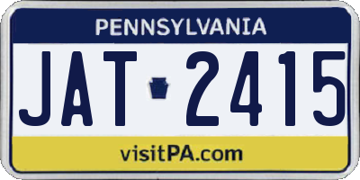 PA license plate JAT2415