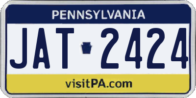 PA license plate JAT2424