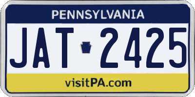 PA license plate JAT2425