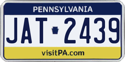 PA license plate JAT2439