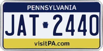 PA license plate JAT2440