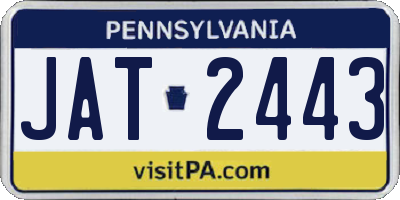 PA license plate JAT2443