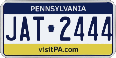 PA license plate JAT2444