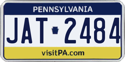 PA license plate JAT2484