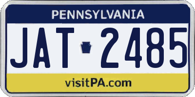 PA license plate JAT2485