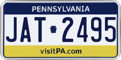 PA license plate JAT2495