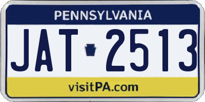 PA license plate JAT2513