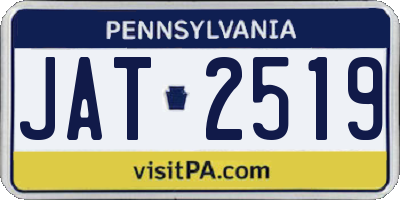 PA license plate JAT2519
