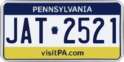 PA license plate JAT2521