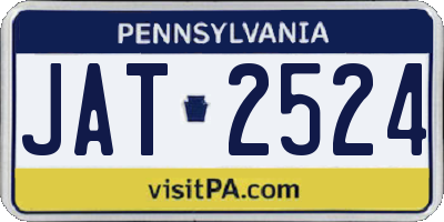 PA license plate JAT2524