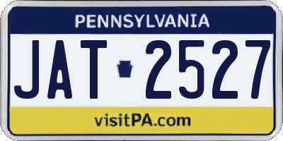 PA license plate JAT2527