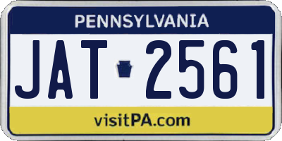 PA license plate JAT2561