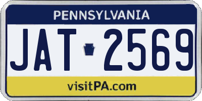 PA license plate JAT2569