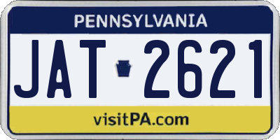 PA license plate JAT2621