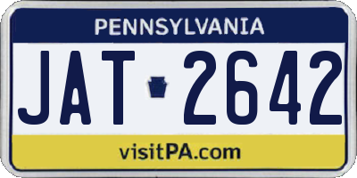 PA license plate JAT2642