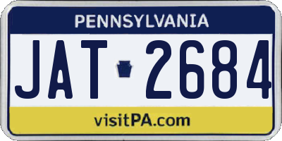 PA license plate JAT2684