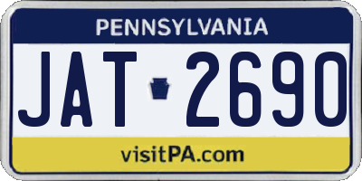 PA license plate JAT2690