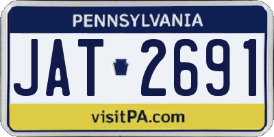 PA license plate JAT2691
