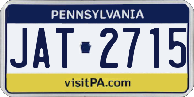 PA license plate JAT2715