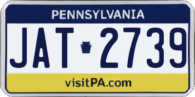 PA license plate JAT2739