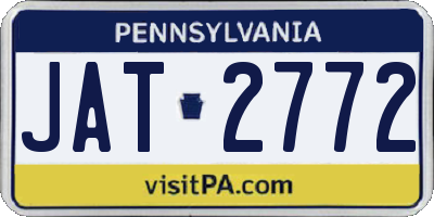 PA license plate JAT2772