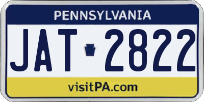 PA license plate JAT2822