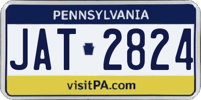 PA license plate JAT2824
