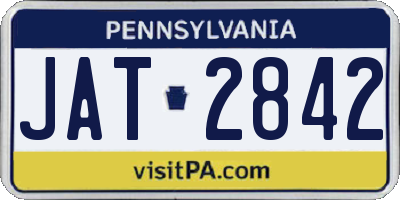 PA license plate JAT2842