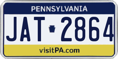 PA license plate JAT2864