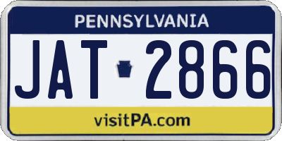 PA license plate JAT2866