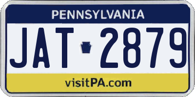 PA license plate JAT2879