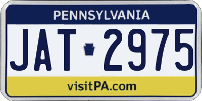 PA license plate JAT2975