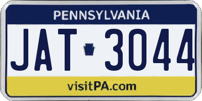 PA license plate JAT3044