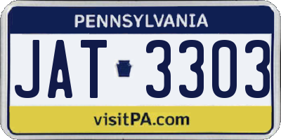 PA license plate JAT3303
