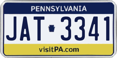 PA license plate JAT3341