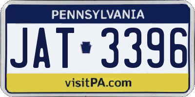PA license plate JAT3396