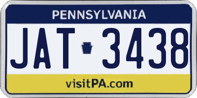 PA license plate JAT3438