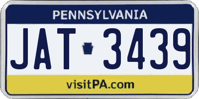PA license plate JAT3439