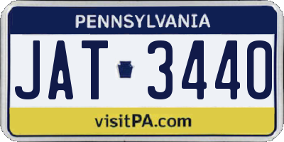 PA license plate JAT3440