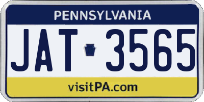 PA license plate JAT3565
