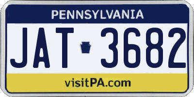 PA license plate JAT3682