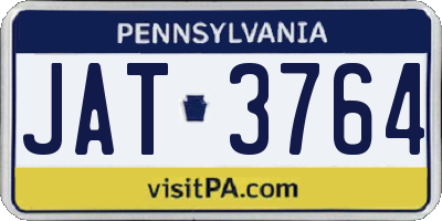 PA license plate JAT3764
