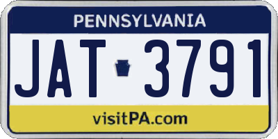 PA license plate JAT3791