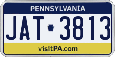 PA license plate JAT3813