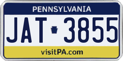 PA license plate JAT3855