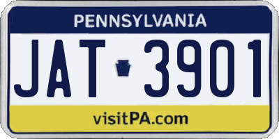 PA license plate JAT3901
